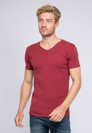 COL V WORD - T-shirt basique - bordeaux