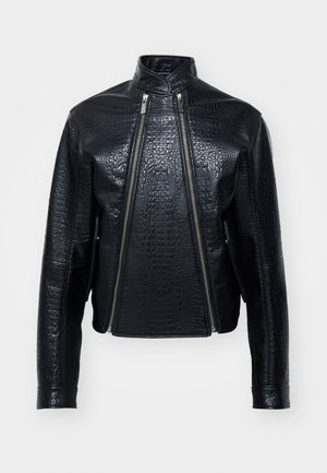 GmbH BIKER JACKET WITH DOUBLE ZIPS - Faux leather jacket - black