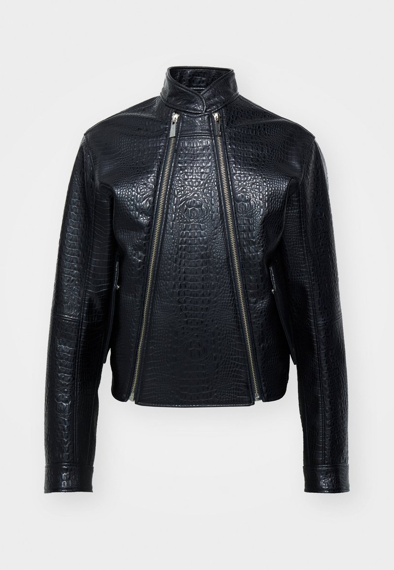 GmbH BIKER JACKET WITH DOUBLE ZIPS - Faux leather jacket - black 