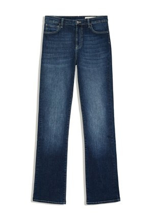 Bershka, FLARED - JEANS - Jeans slim fit - dark blue