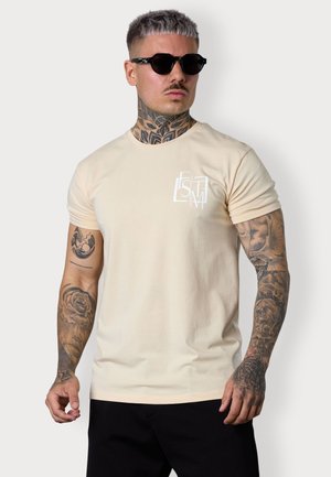 DECONSTRUCTED LOGO - Print T-shirt - cremebrulee