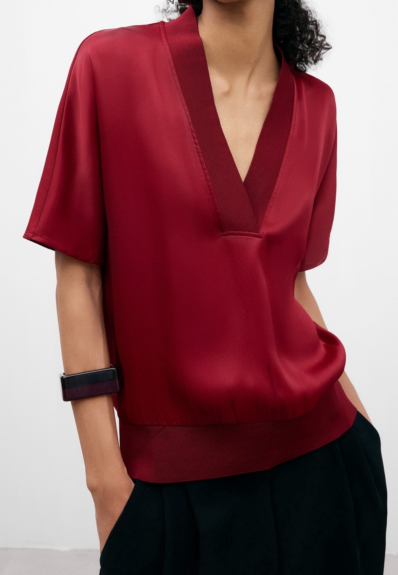 アドルフォドミンゲス ADOLFO DOMINGUEZ Bluzka/bordowy - (Pre-owned) - Zalando.pl