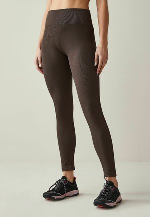 Next HIGH WAIST STANDARD - Leggings - Trousers - brown