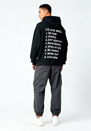 TO LIVE WELL UNISEX OVERSIZED HOODIE - Sweat à capuche - black