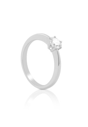 MUAU Schmuck SOLITAIRE RING DIAMANT 0.50CT. - Ring - weißgoldfarben