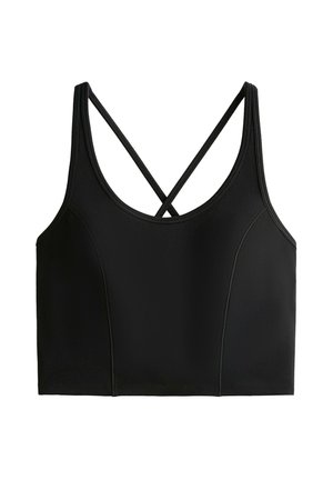 OYSHO POLYAMIDE WITH COTTONY HANDFEEL - Débardeur - black