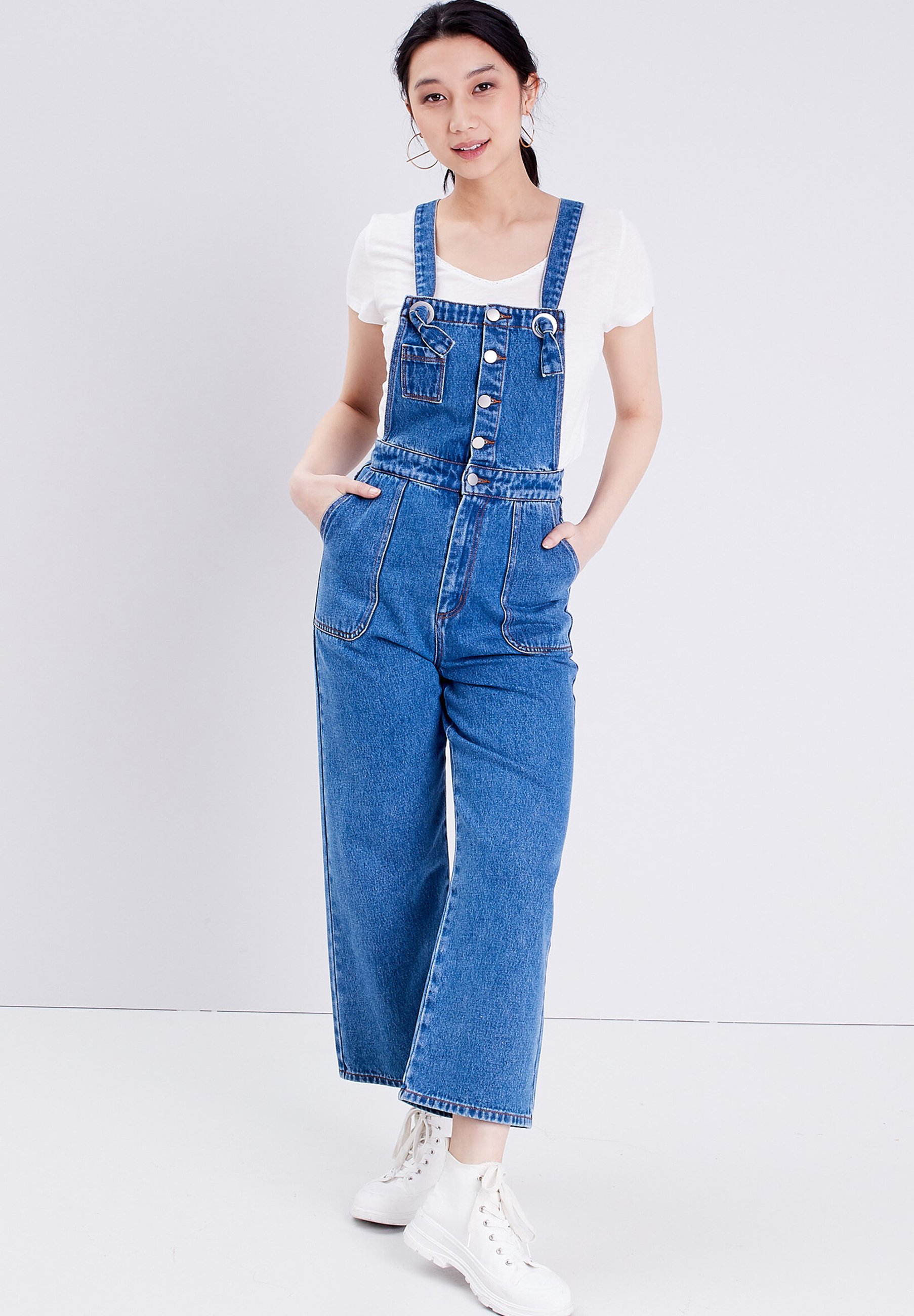 Cache Cache GERADER SCHNITT - Dungarees - denim stone/stone blue denim -  Zalando.de