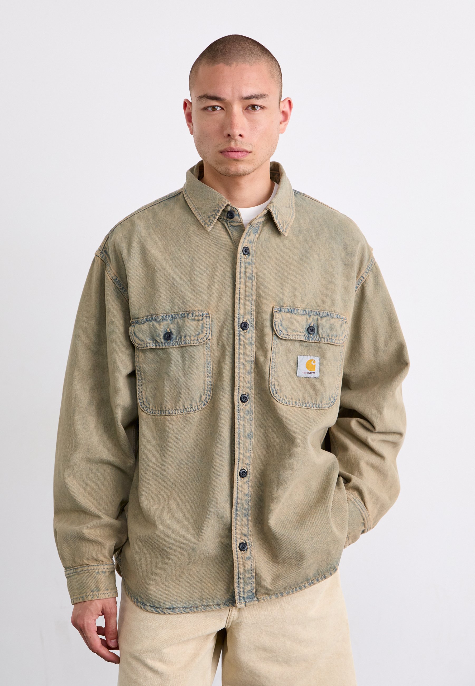 Carhartt WIP TIGAN SHIRT JACKET - Spijkerjas - blue/leather