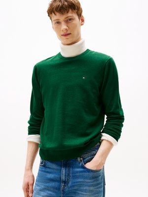 Tommy Hilfiger ESSENTIAL CREW NECK - Maglione - ornamental green heather