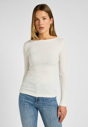 LS BOAT NECK TEE - Maglietta a manica lunga - ecru