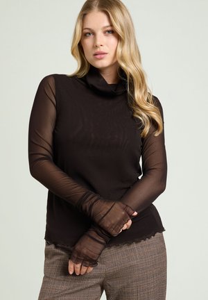 Luisa Viola, DOLCEVITA IN TULLE - T-shirt à manches longues - marrone