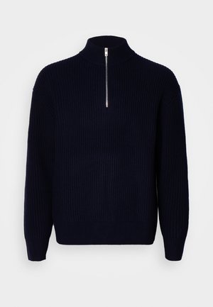 Filippa K HALF ZIP  - Strikkegenser - navy