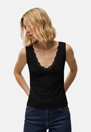 System Action, TOP DE TIRANTES CON PUNTILLA EN EL ESCOTE - Top - black