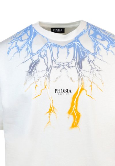 PHOBIA ARCHIVE LIGHTNING  - T-shirt con stampa - bianco