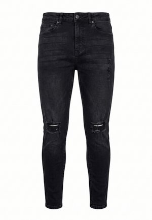 SIKSILK, DISTRESSED SKINNY - Jeans Skinny Fit - washed black
