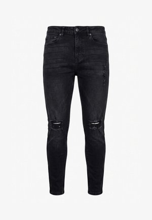 SIKSILK, DISTRESSED SKINNY - Jeans Skinny Fit - washed black