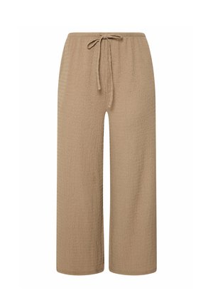 Yours Clothing, PLUS SIZE WIDE LEG TROUSERS - Pantaloni - tan