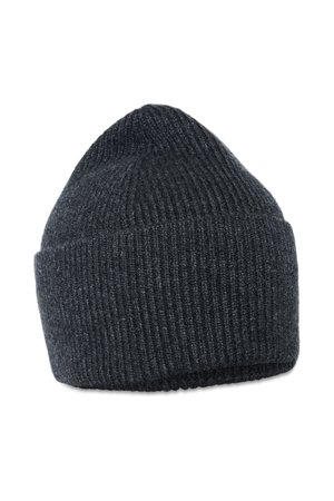 Tumehall knitted beanie, millel on sooniline tekstuur. Sellel on ümar ülaosa ja alläär, mis on voltitud, et pakkuda lisat soojust.