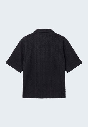 Project X Paris, CHEMISE BRODÉE AJOURÉE AVEC FLEUR - Chemise - noir