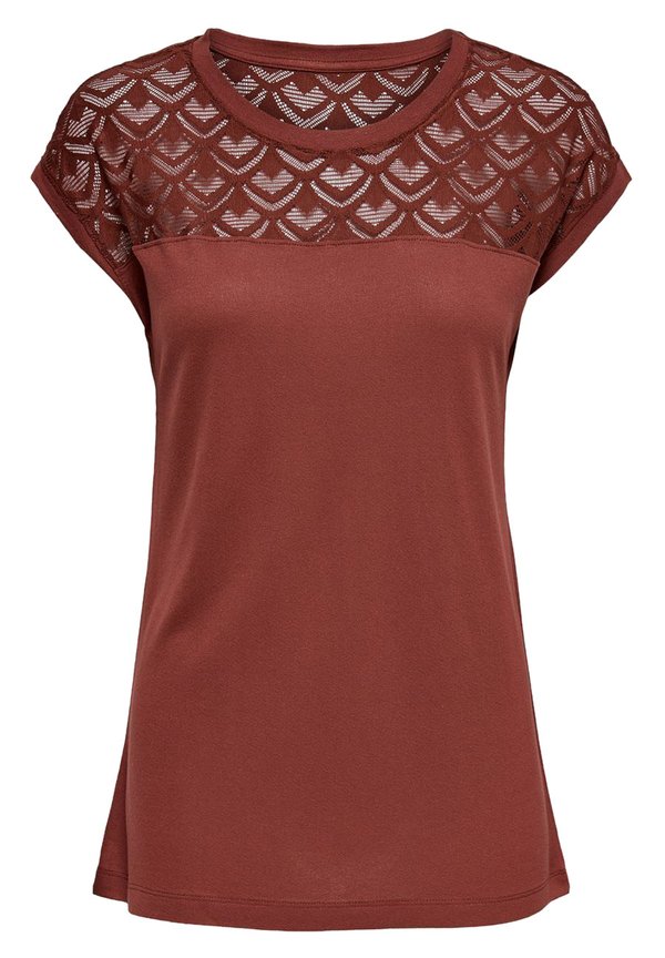ONLNICOLE LIFE MIX - Basic T-shirt - cognac3