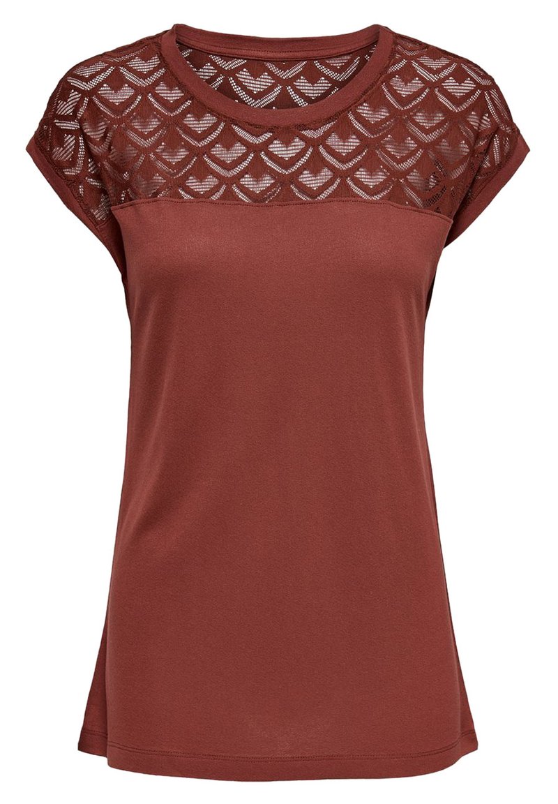 ONLY ONLNICOLE LIFE MIX - T-Shirt print - cognac/braun - Zalando.de 