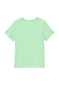 Mintgroene t-shirt met korte mouwen, gemaakt van lichtgewicht katoen. Klassiek design met ronde hals en een gladde textuur en rechte zoom.