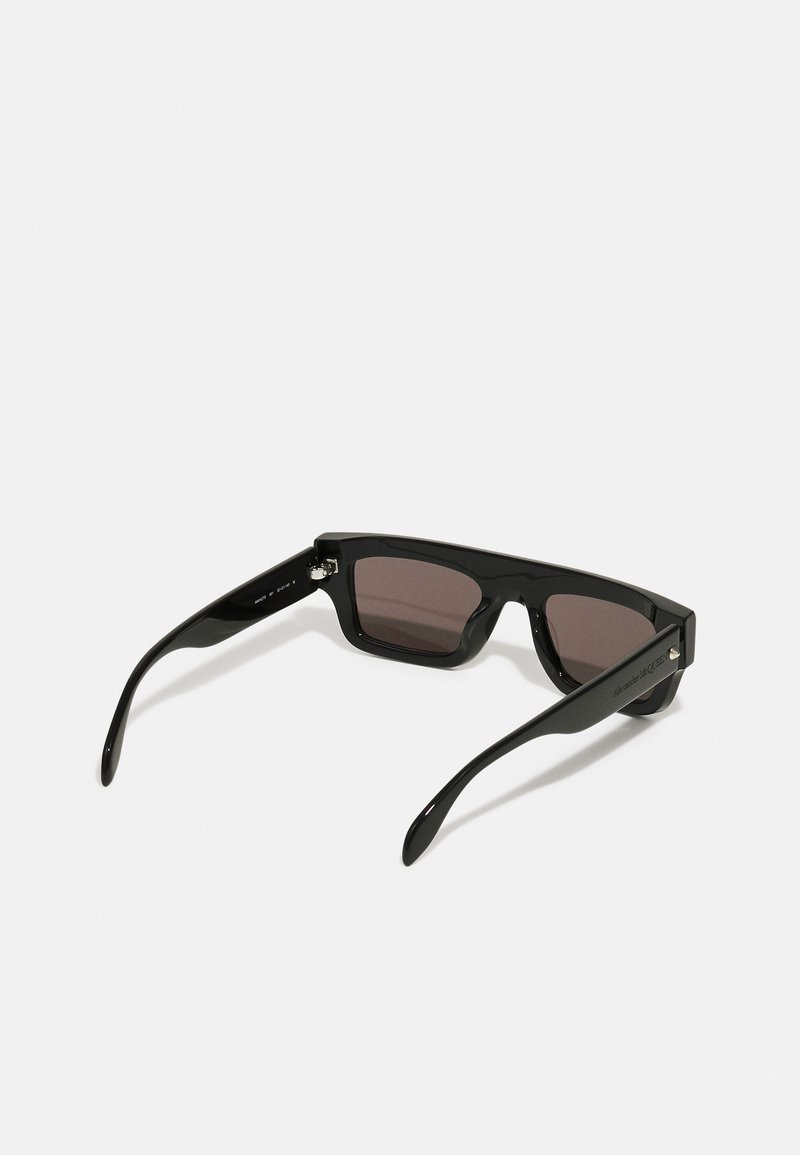 Alexander McQueen RECTANGULAR SQUARED - Sonnenbrille - black/grey