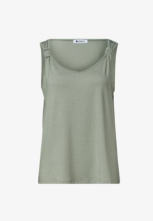 Street One, TOP MIT V-NECK UND KNOTENDETAIL - Top - mint leaf