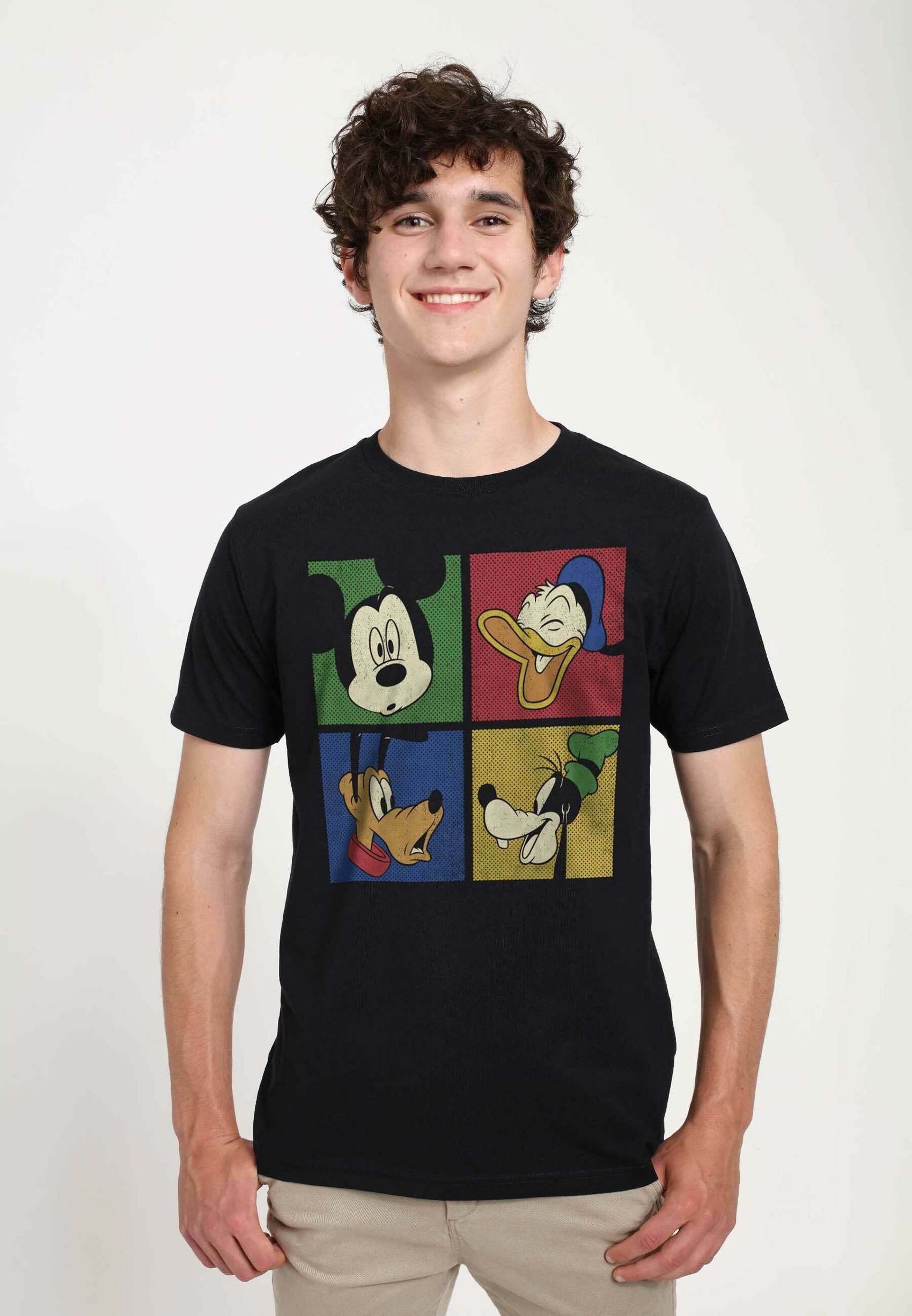 Henry Tiger Disney Classics Block Party Tshirt print black, Maat: Medium, Zwart