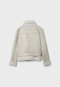 Stradivarius Bunda z umělé kůže - off-white