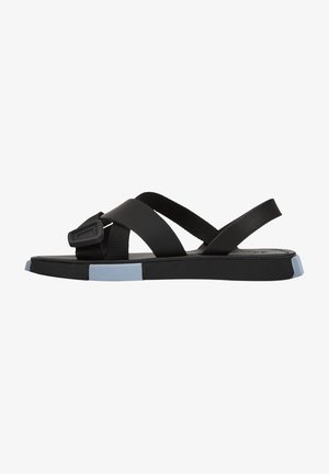 SET - Sandals - schwarz hellblau