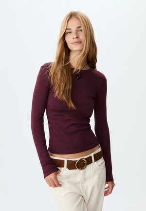 Stradivarius T-shirt à manches longues - dark red