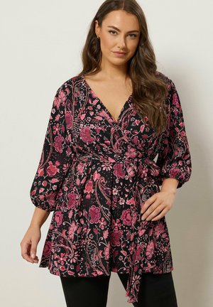 PAISLEY PRINT WRAP - Bluse - pink