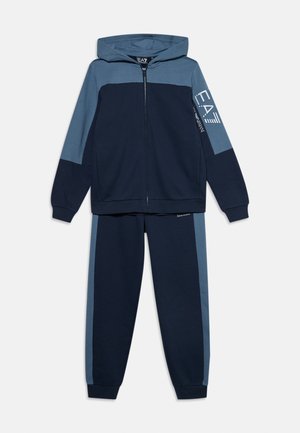 EA7 Emporio Armani, TRAIN ATHLETIC COLOUR BLOCK UNISEX SET - Анцуг - dark blue