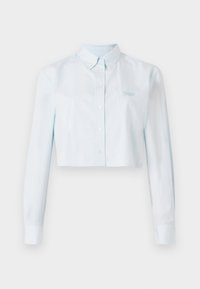 CROP STRIPE SHIRT - Bluza s gumbima - light powdery blue