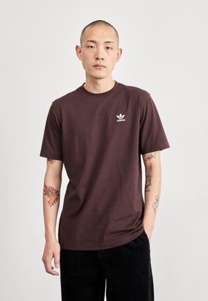 adidas Originals TREFOIL ESSENTIALS - T-shirt con stampa - shadow brown