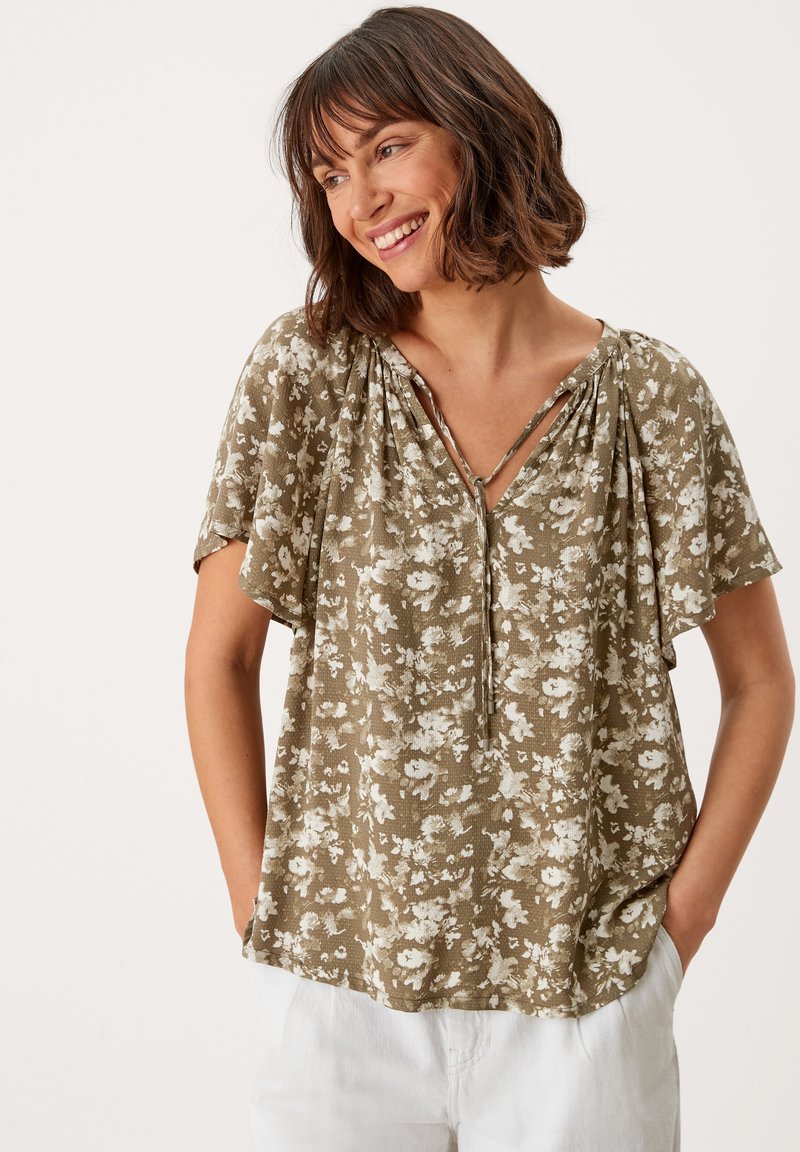 s.Oliver Blouse - dusty olive aop