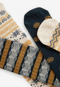 Next FAIRISLE ANKLE 4 PACK REGULAR FIT - Zoknik - navy ochre