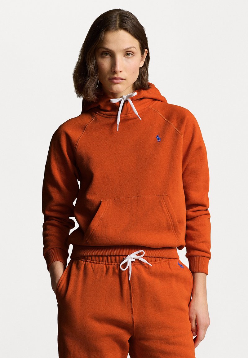 Polo Ralph Lauren SHRUNKEN FIT FLEECE HOODIE - Džemperis ar kapuci - college orange