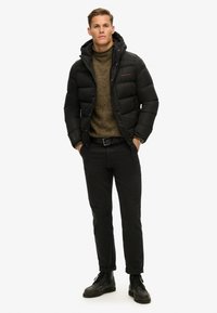 Superdry & Co HOODED MICROFIBRE PUFFER - Vinterjakker - black
