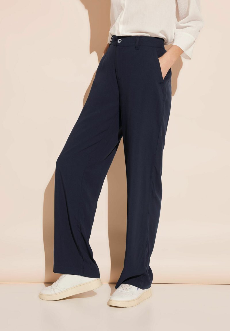 Street One HIGH WAIST - Pantaloni - blau
