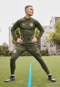 Puma BVB BORUSSIA DORTMUND TRAINING 1/4 ZIP - Sporto klubų atributika - myrtle/yellow alert