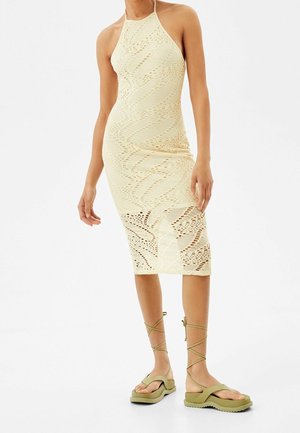 Bershka Vestido de tubo - off-white