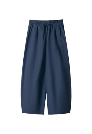 Bershka CROPPED  - Trousers - dark blue
