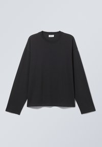 GREAT BOXY LONG SLEEVE - T-shirt à manches longues - black dark