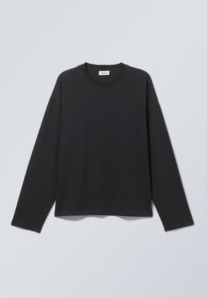 Weekday GREAT BOXY LONG SLEEVE - Ilgarankovis viršutinės dalies drabužis - black dark