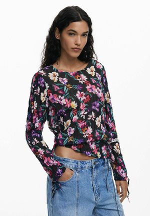 Desigual PLEATED FLORAL - Camicetta - black