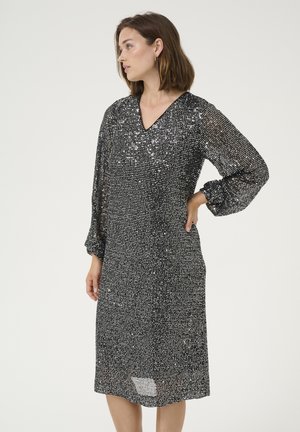 Cocktail dress / Party dress - silver sequin