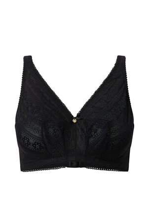 Ulla Popken, TRUYOU FLORAL LACE BRALETTE - Reggiseno a triangolo - black