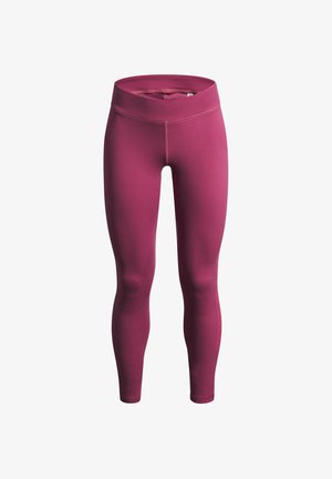 Aukštos juosmens, pilno ilgio moterų sportinės leggins šviesiai rožinės spalvos su plačia juosmens linija ir subtiliomis siuvimo detalėmis.